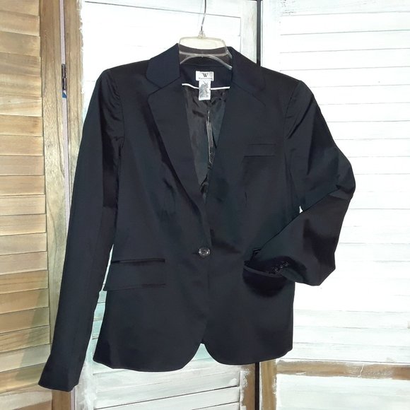 WORTHINGTON-Size 6-Stretch Blazer-Suit Jacket-Black-Comfortable - Picture 1 of 8